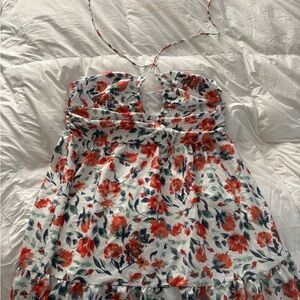 Floral Tie Back Cami Maxi Dress